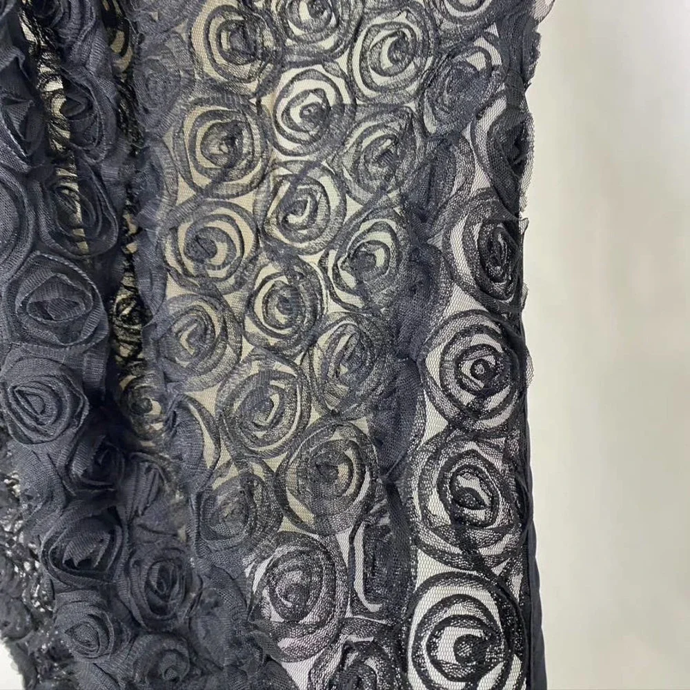 Vintage Bernie of New York black rosette wrap‎
